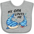 thumbnail image 3 of Inktastic My Opa Loves Me- whale shark Boys or Girls Baby Bib, 3 of 4