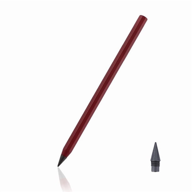 Lápiz Lápices de aleación de metal rojo (1 unidad), no requieren afilarse. Instrumentos de escritura para dibujar y bocetar. JASKFLY