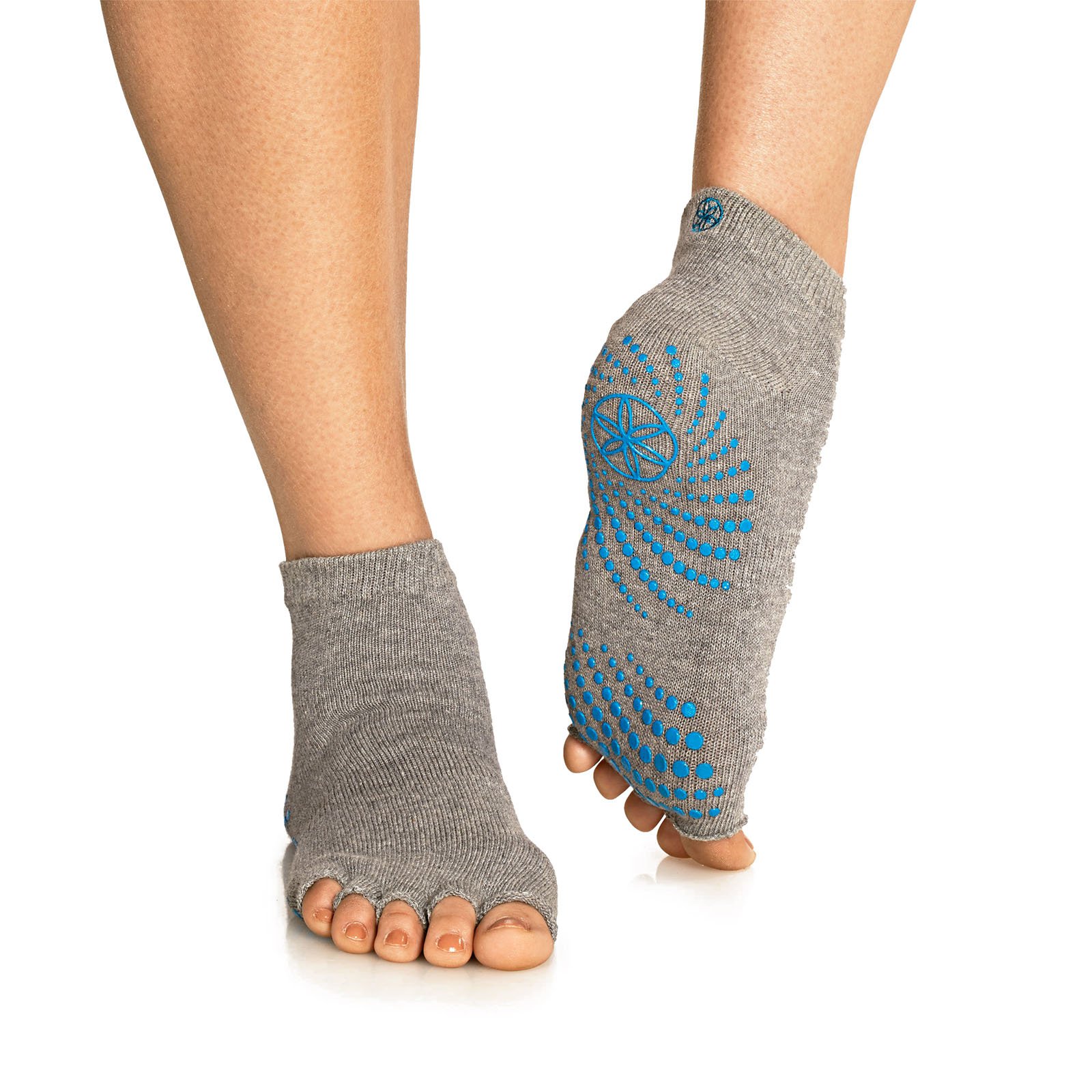 Gaiam Toeless Grippy Yoga Socks, Grey, One Size Fits Most - image 3 of 5