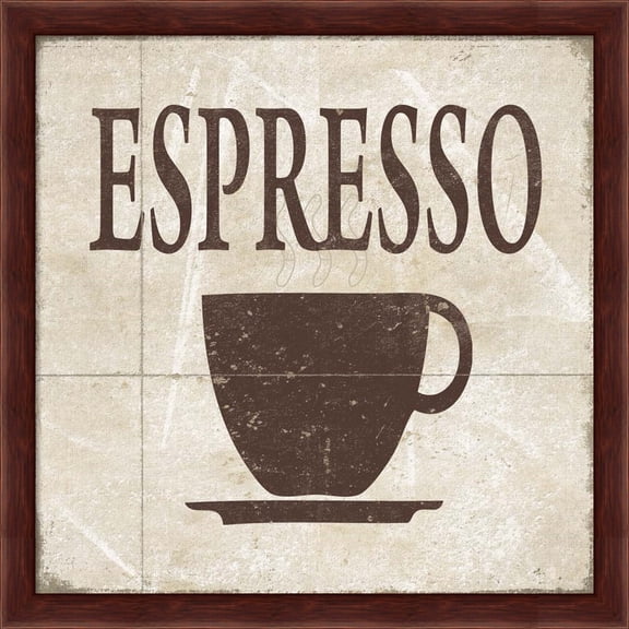 Great Art Now Simply Coffee II by Alonzo Saunders, Framed Wall Art, 13.25W x 13.25H