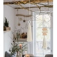 thumbnail image 3 of Colgante de pared IOWER de macramé, 24 x 70 cm, decoración bohemio con borlas, 2 unidades, 3 of 7
