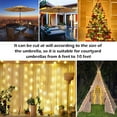 thumbnail image 4 of Patio Umbrella Lights Cordless Fairy String Lights 8 Brightness Mode 112 LED Parasol String Light Waterproof Umbrella Pole Solar Lights for Patio Camping Tents, 4 of 9