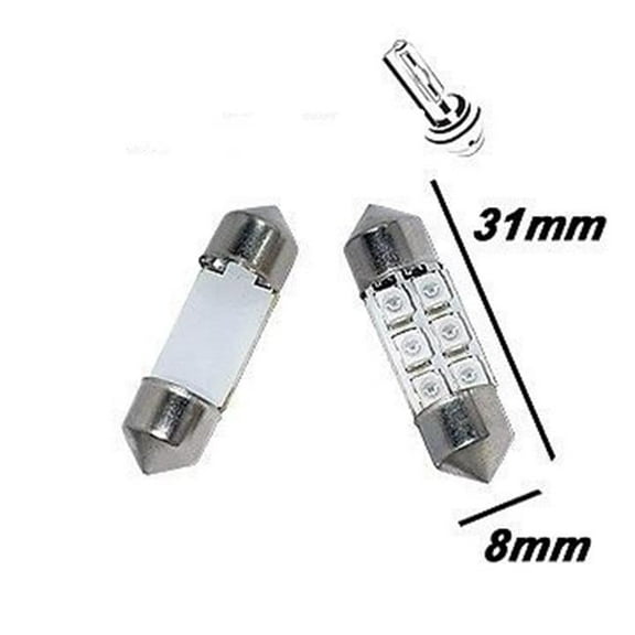 GP-Thunder 1031-SMD-6R 31 mm Festoon Map Dome Light Bulbs - Red