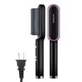 thumbnail image 1 of 2-in-1 PTC Heating Hair Styler: Straightening Comb & Curling Iron with Intelligent Temperature Control, 45W Fast Styling, 3 Optional Plug Types (Black & Red/Black & Blue/White), Plastic Construction,, 1 of 5