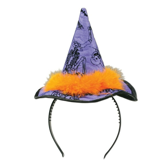 Adults Halloween Witch Hat Snap-On Headband Costume Accessory