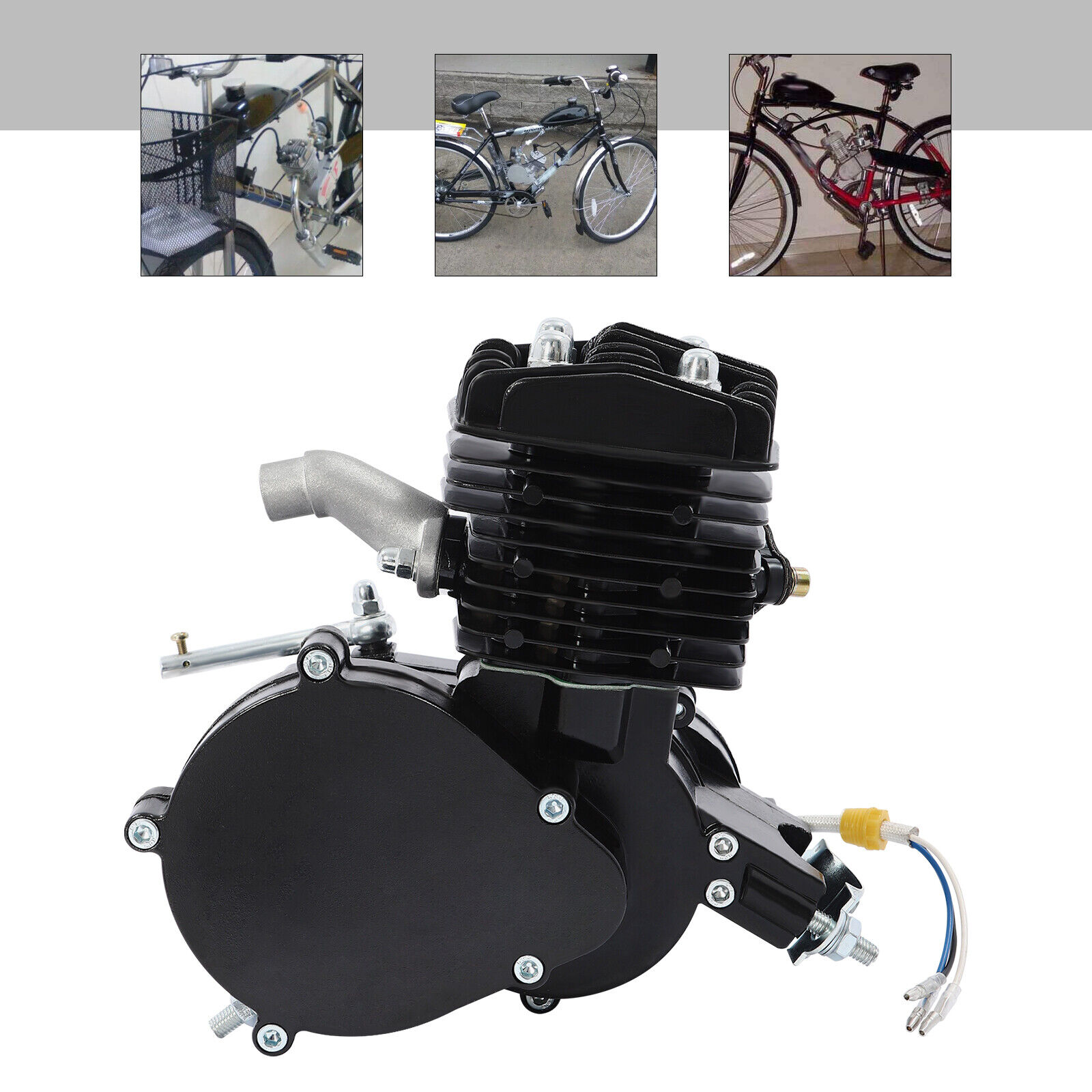 Denest 80cc Double-cylinder Petrol Engine 2 Stroke Motor Kit Gas Motorized Bicycle Bike