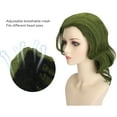thumbnail image 4 of Peluca Rizada Corta Transpirable, Peluca Corta Cosplay Verde Ajustable De Moda Para Fiestas Temáticas, 4 of 7