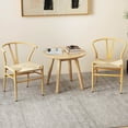 thumbnail image 2 of Costway Modern Dining Chair Set of 2 Weave Kitchen Armchairs with Y-Shaped Curved Backrest, 2 of 9