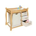 Badger Basket Sleigh Style Changing Table with Hamper & Three BasketsFinishEspresso
