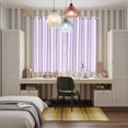 thumbnail image 5 of Purple White Stripe Kitchen Curtains 84 Inch Length, Modern Minimalist Geometric Striped Grommet Top Bedroom Living Room Curtains, Light Filtering Cafe Curtain Drapes 2 Panels Set 104''x84'', 5 of 9