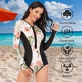 thumbnail image 3 of Traje de buceo traje de baño sexy traje de surf de manga larga de una pieza traje de baño femenino con protección solar,m, 3 of 6