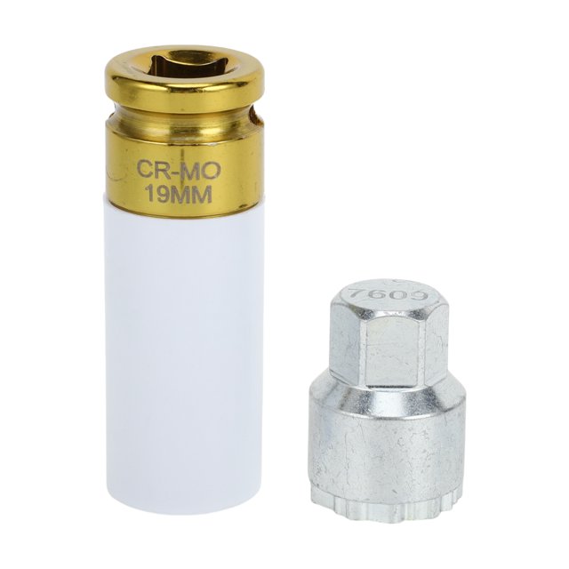 Tuerca de bloqueo de rueda Unique Bargains con adaptador de 19 mm para Volvo #7609 Llave de extracción de tornillo antirrobo 1 juego