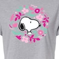 thumbnail image 3 of Peanuts - Snoopy Valentine Floral Circle - Juniors Cropped Graphic T-Shirt, 3 of 6