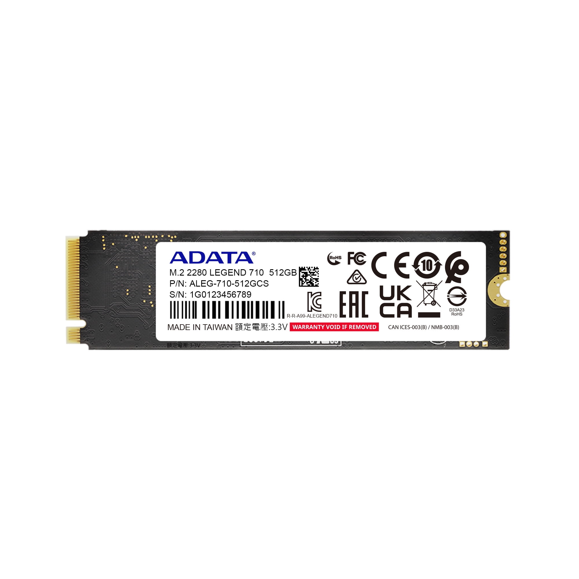 内蔵型SSD ADATA LEGEND 710 512GB M.2 SSD ADATA 512GB Legend 710 PCIe Gen3 x4 M.2 2280 Solid State Drive, up