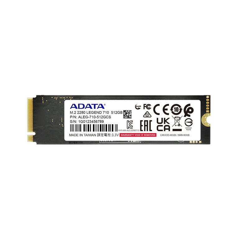 内蔵型SSD ADATA LEGEND 710 512GB NVME SSD ADATA 512GB Legend 710 PCIe Gen3 x4 M.2 2280 Solid State Drive, up