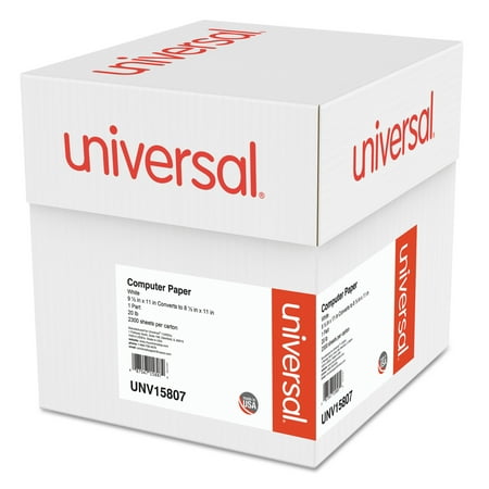 Universal Printout Paper, 1-Part, 20lb, 9.5 x 11, White, 2, 300/Carton -UNV15807