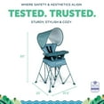 thumbnail image 6 of Go With Me Uplift Deluxe Portable High Chair with Canopy - Blue Wave (Unisex), 6 of 9