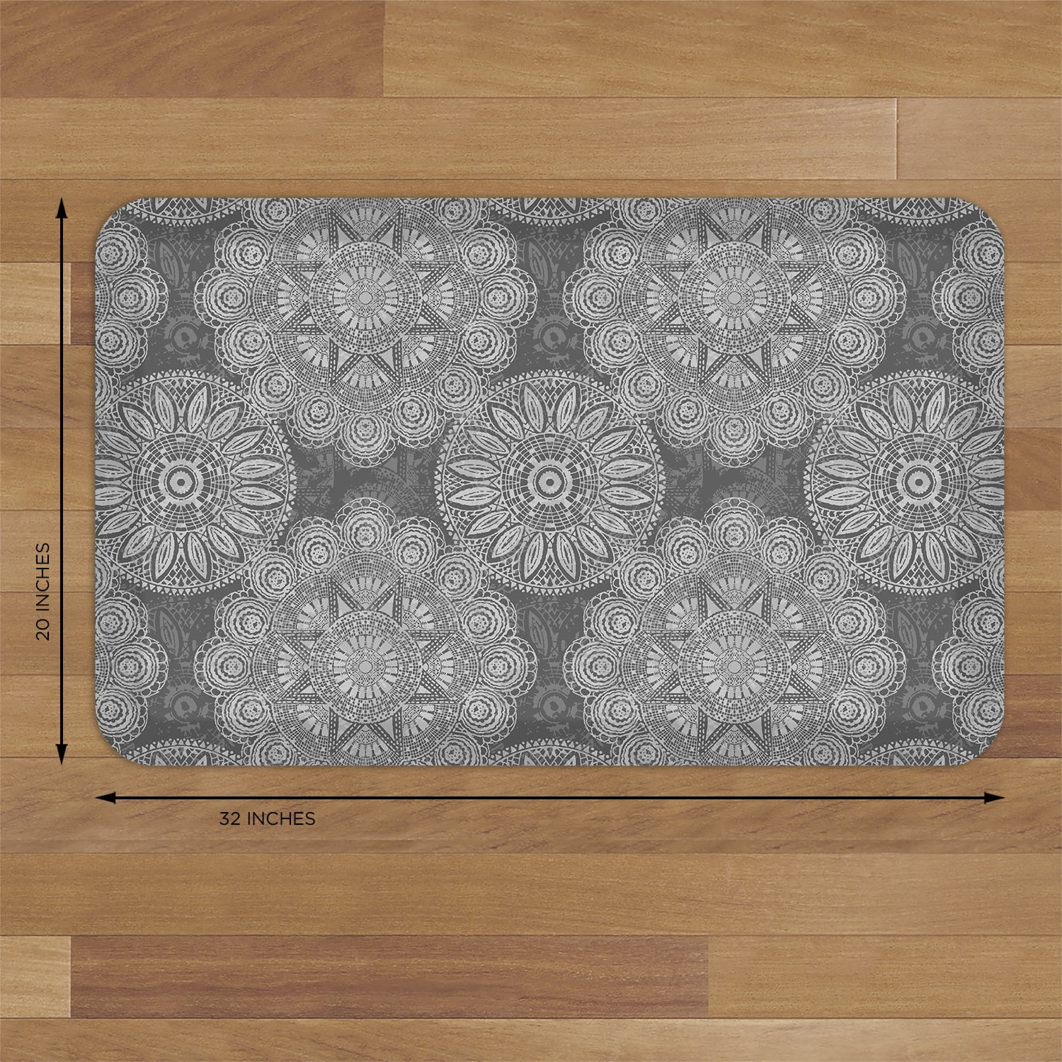 GelPro Designer Comfort Kitchen Floor Mat - Lorraine Charcoal - 20x32