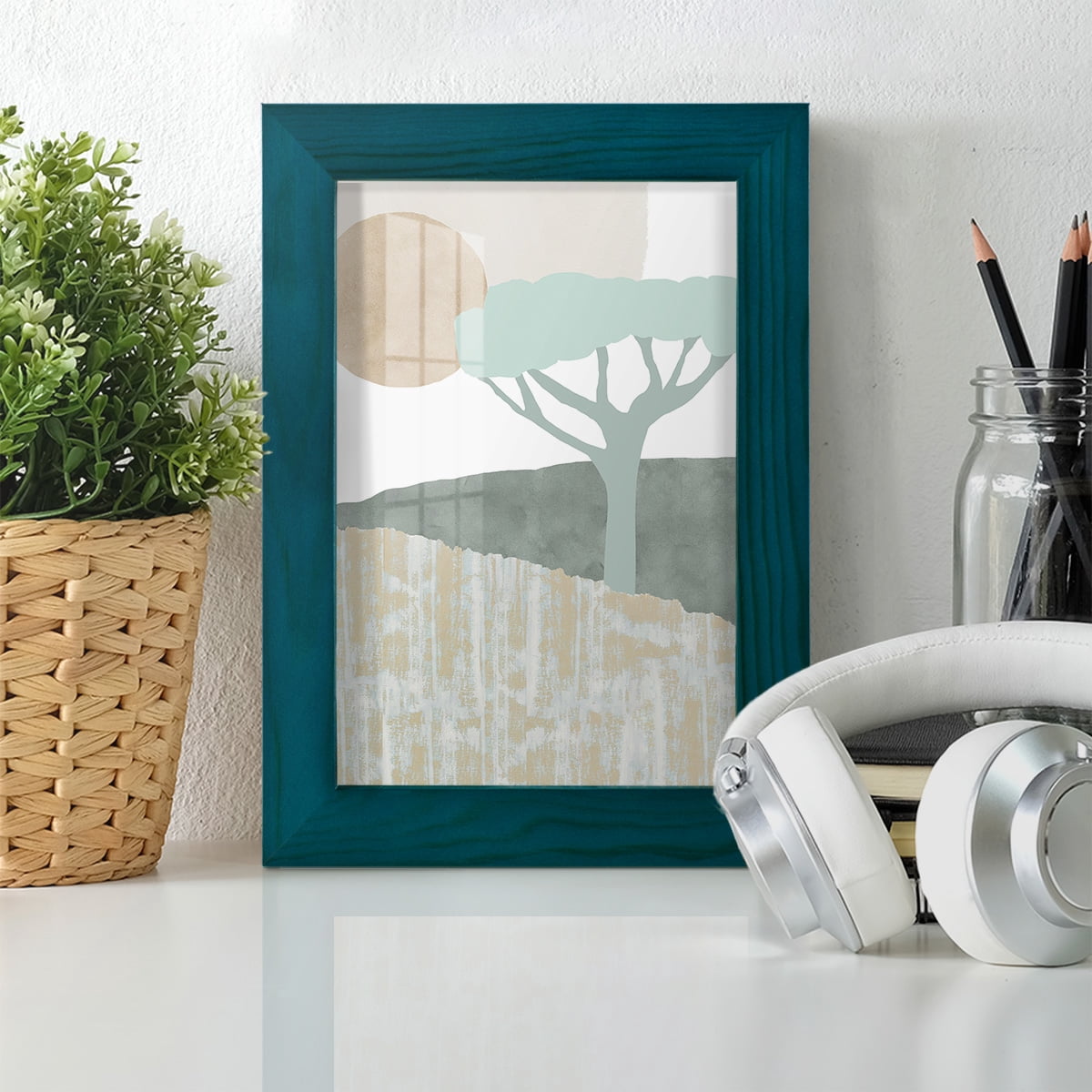 Ennerdale I - Framed Print w/glass - Ocean Blue