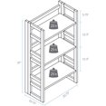 thumbnail image 3 of ZXNYH 3-Shelf Student 20.75" Wide Folding Bookcase, Natural (New), 3 of 8