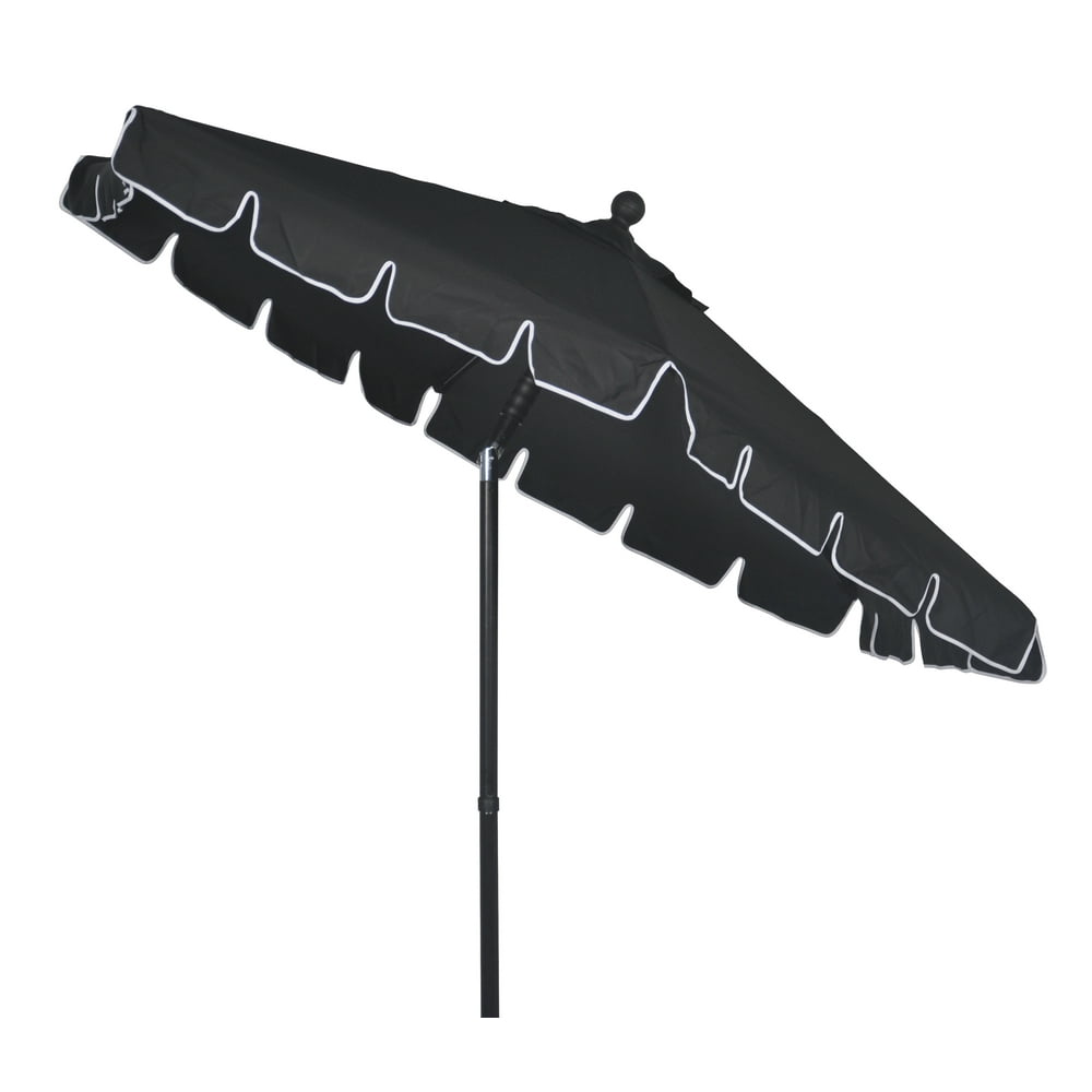 Better Homes & Gardens Scalloped 7.5’ PushUp & Tilt Patio Umbrella