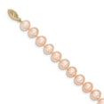 thumbnail image 2 of Primal Gold 14 Karat Yellow Gold 8-9mm Pink Near Round Freshwater Cultured Pearl Necklace, 2 of 4