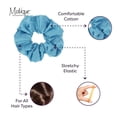 thumbnail image 4 of Motique Accessories Jumbo Cotton Scrunchie Hair Tie - Light Blue, 4 of 5