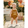 thumbnail image 3 of Baby Boy Girl Thanksgiving Outfit Homemade Rolls One Piece Bubble Romper Strap Backless Corduroy Overalls Bodysuit Infant Fall Clothes, 3 of 10