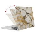 thumbnail image 2 of Mosiso Plastic Pattern Hard Case with Keyboard Cover with Screen Protector for MacBook Pro Retina 13 Inch No CD-ROM (A1502/A1425), White and GMarble, 2 of 7