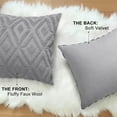 thumbnail image 4 of decorUhome Set of 2 Decorative Throw Pillow Covers 16X16, Soft Pillow Covers for Couch, Grey, 4 of 8