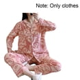 thumbnail image 2 of Conjunto de pijama para mujer, ropa de dormir de 2 piezas, ropa de dormir, manga larga, con botones, 2 of 5