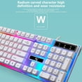 thumbnail image 4 of HAOANSuspended Colorful Backlit Keyboard Mouse Set  USB Wired Mechanical Feeling Gaming Peripherals  104-Key Illuminated Keyboard for PC/Laptop - Ergonomic Design White, 4 of 8