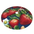 thumbnail image 2 of Kll 48" Christmas Tree Skirt Strawberry2 Xmas Tree Skirts Mat For New Year Xmas Holiday Party Indoor Outdoor Home Decoration, 2 of 9