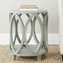 SAFAVIEH Janika Contemporary Glam Solid Round Accent Table, French Grey