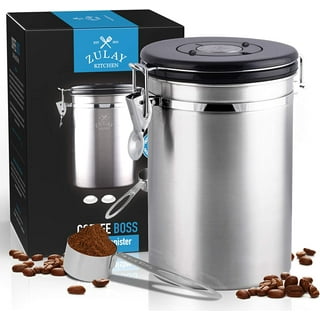 Zurich Coffee Vault Premium Coffee Canister Airtight | Large Stainless Steel Coffee
