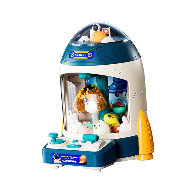 Máquina electrónica de garra, dispensador de de dulces con música y luces, juguete expendedor para niños pequeños de 3, 4, 5, 6, 7 y 8 años Muñeca azul de 10 cápsulas