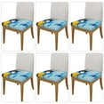 thumbnail image 2 of Gaeub French Bulldog Dog in a Bathtub Square Chair Seat Covers, Stretch Fitted Printed Chair Seat Cushion Cover for Kitchen, Office - One Size, 2 of 9