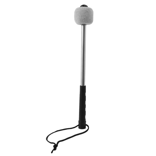 4 Pcs Maillet Basse en Feutre Tête de Percussion Bâtons de Timbali avec Poignée en Acier Inoxydable, Blanc