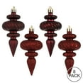thumbnail image 5 of Vickerman 4" Burgundy 4-Finish Finial Ornament, 8 per Box, 5 of 5