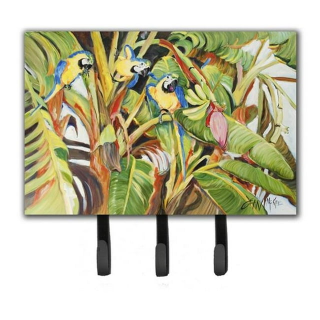 Carolines Treasures JMK1010TH68 Three Blue Parrots Leash & Key Holder