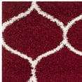 thumbnail image 6 of SAFAVIEH Hudson Arline Geometric Shag Area Rug, Red/Ivory, 3' x 5', 6 of 6