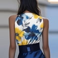 thumbnail image 4 of Camiseta Elegante de Satén con Escote en V Profundo para el Vestido de Noche de Capas para Mujer, 4 of 5