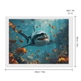 thumbnail image 2 of Diamond Art Kits for Adults, Realistic Ocean SharkDiamond Painting Kits for Beginners, Frameless Round 5D Full Drill Diamonds Art Pictures Gem Art Crafts Home Decor Gifts, 2 of 8