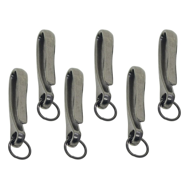 Blesiya 6pcs Japanese Fish Hook Keychain Belt Clip Purse Wallet Holder Key Black, Women's, Size: Small