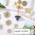 thumbnail image 3 of 40Pcs Sacred Geometric Copper Orgonite Sticker Flower Life Tree DIY Energy Tower Pyramid Material Epoxy Resin Art Crafts, 3 of 7
