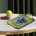 thumbnail image 1 of Plato de fruta, bandeja para aperitivos y alimentos, bandeja para tazas de agua, bandeja de tocador de baño multifunción, organizador de almacenamient Verde perfecl sirviendo tay, 1 of 8