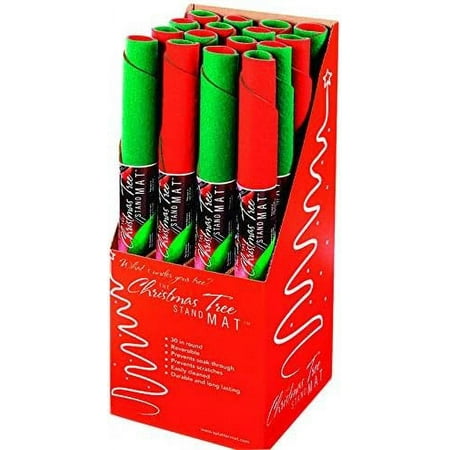 Diversitech Fiber Green/Red Christmas Tree Stand Mat - Case of: 16