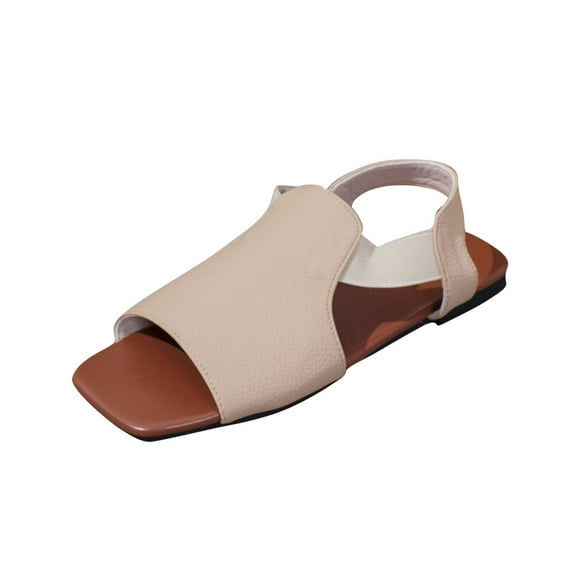 CQONEPT Women's Open Toe Heels Sandals Low Block Chunky Heeled Lace Heels Sandals Mesh Floral Embroidered Sandal Slip on Mules Comfortable Casual Dress Pumps Shoes Beige Size 6.5