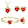 thumbnail image 5 of LEORX 1 Set of Heart Pendant Necklace Jewelry Fashion Alloy Red Women, 5 of 8