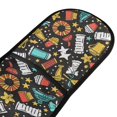 thumbnail image 2 of Dailycode Double Sided Oven Mitt with Loop Heat Resistant Kitchen Long Potholders 7" x 35" Cups Star Glasses, 2 of 6